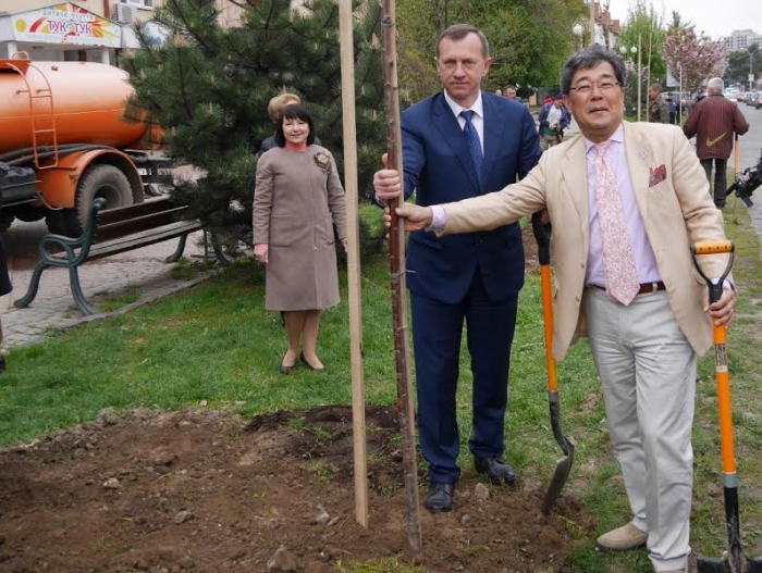 В Ужгороді підкріпили дружні стосунки України з Японією, висадивши сакури