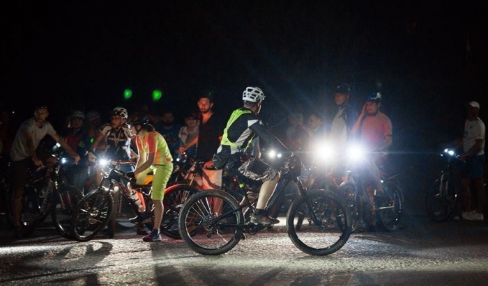 Нічними вуличками Ужгорода промчався колективний велозаїзд "Night ride"!