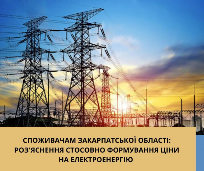  Закарпатцям роз'яснили, як формується ціна на електроенергію для споживачів області