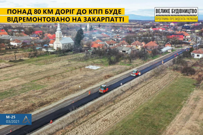 На Закарпатті відновлять 80 кілометрів доріг, що ведуть до кордонів