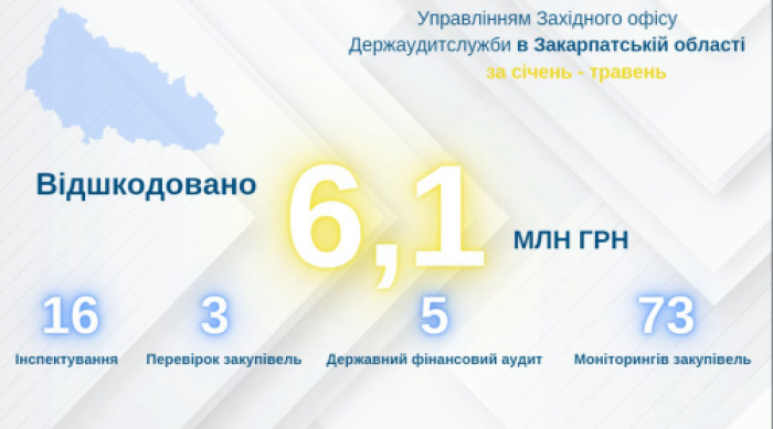 На 33,8 мільйонів гривень порушень виявили аудитори Закарпаття
