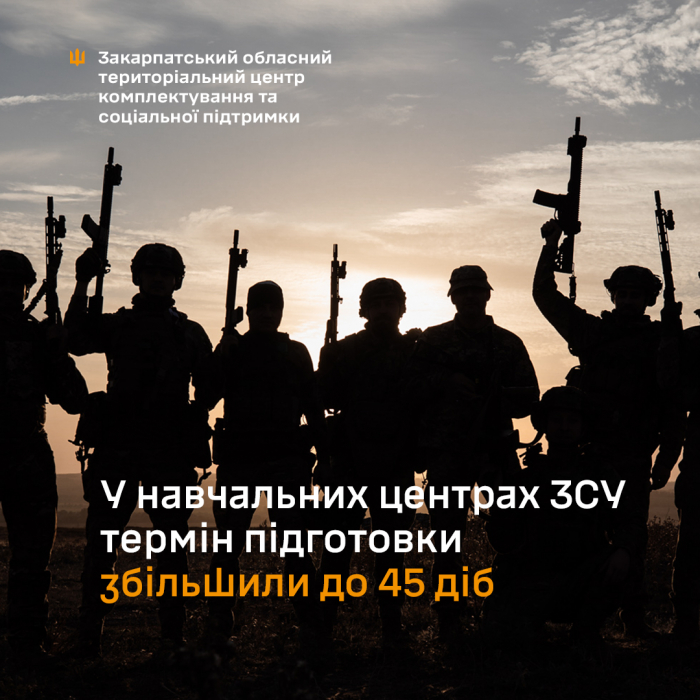 Із листопада базова підготовка для українських військових збільшена до 1,5 місяця