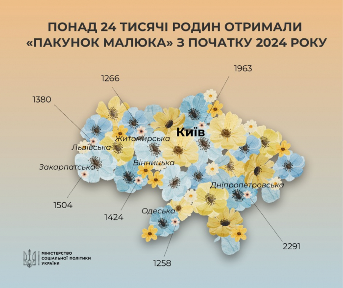 Закарпаття - серед регіонів-лідерів у виборі оновленого пакунку малюка