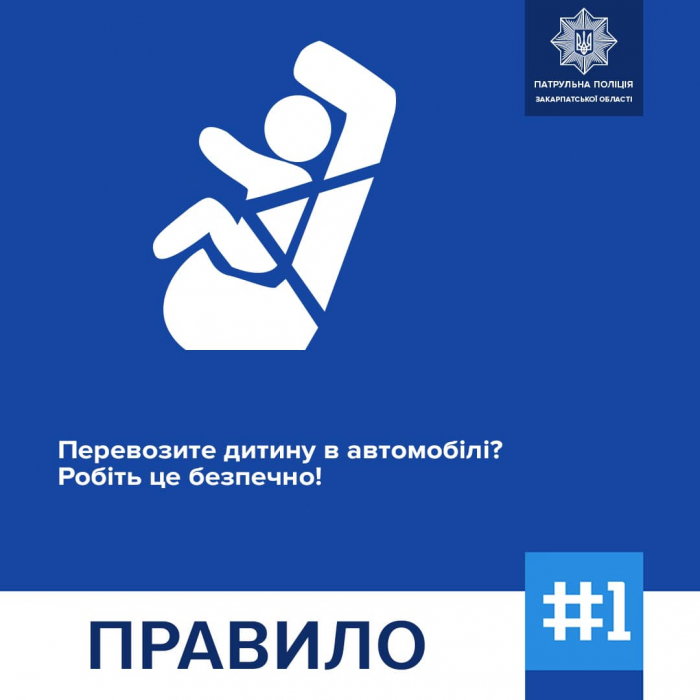 Цьогоріч патрульні зафіксували 84 випадки порушення правил перевезення дітей